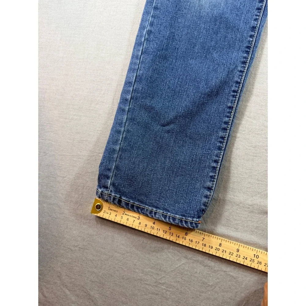 True Religion Geno Relaxed Slim Jeans Mens 37x31 Blue Excellent Horseshoe Stitch